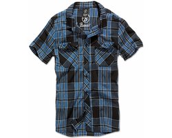 Chemise Urban Classics -M- Roadstar carreaux indigo Blauw