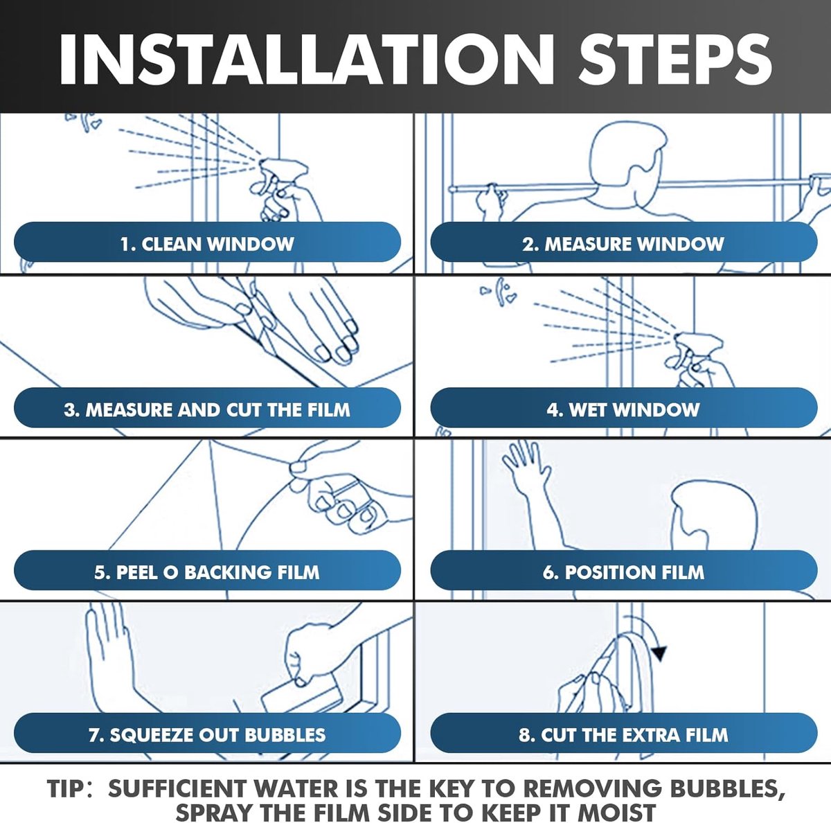 SnelShoppen - Raamfolie Ondoorzichtig Zelfklevend Privacyfolie voor Ramen Gekleurde Statisch Hechtende 90 x 200 cm Glas-in-lood Raamfolie Anti-UV voor