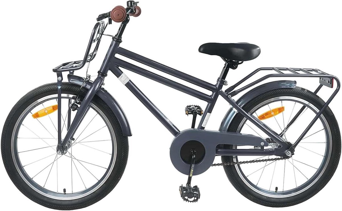 Kinderfiets 22 inch sfiets sfiets Veilige Ritten Stalen Frame 22 inch Donkergrijs