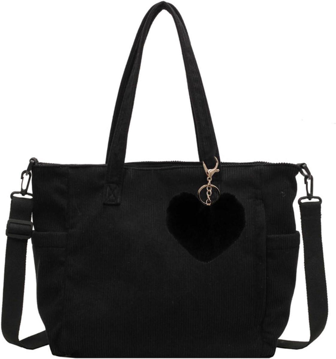 Tote tas grote corduroy - handtas schoudertas - multifunctioneel - ideaal voor school en werk - SnelShoppen
