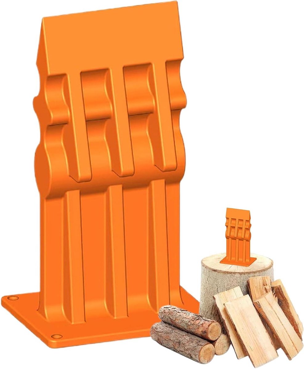 Handmatige Houtsplijter - Aanmaakhout Gereedschap - Brandhout Maken - Intelligent Kloofontwerp - 20 cm Zaagdiameter - Oranje