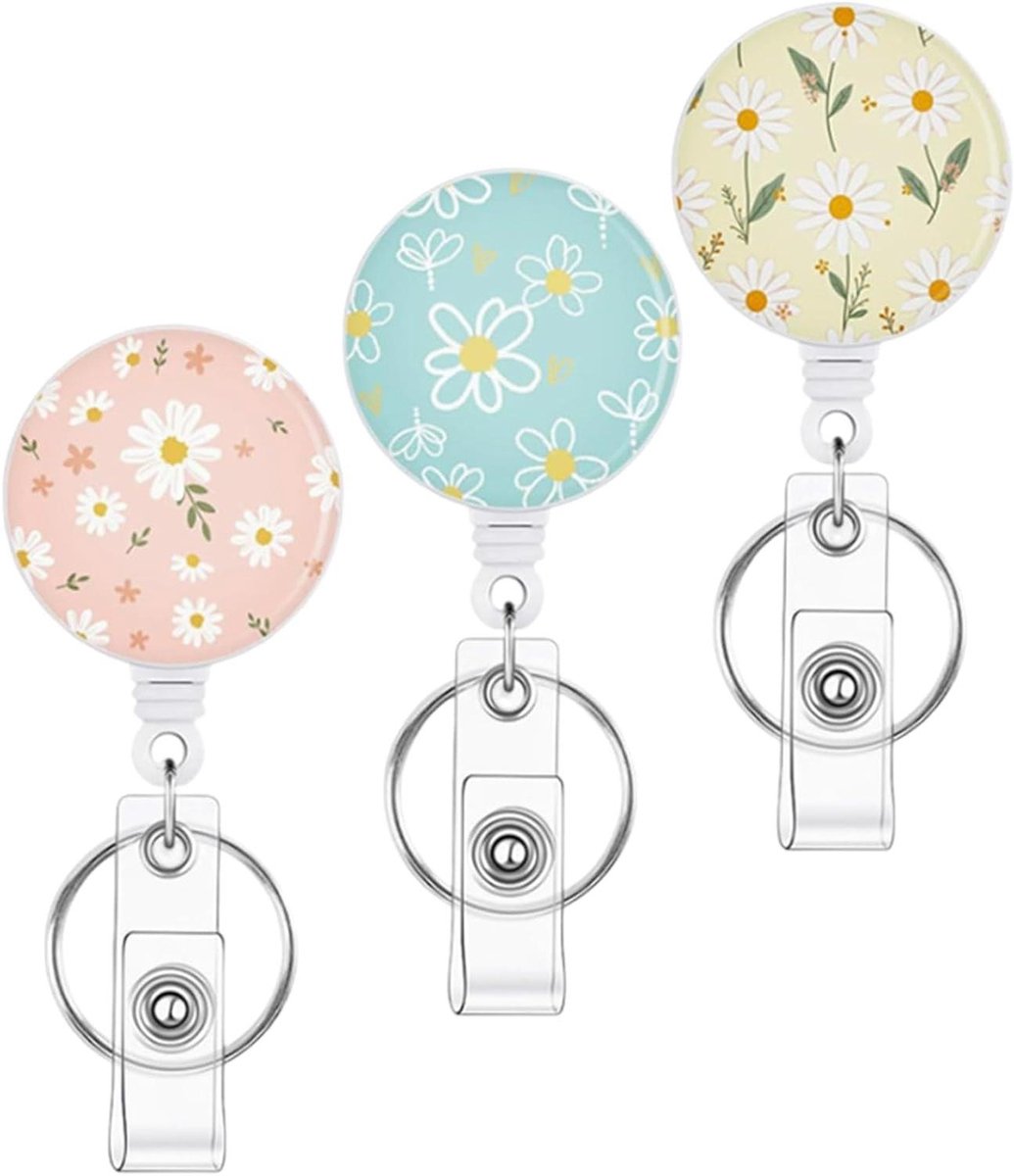 ID-kaarthouders - Badge reels - Toegang kaarten - Krasbestendige laag - 3-pack - Transparant