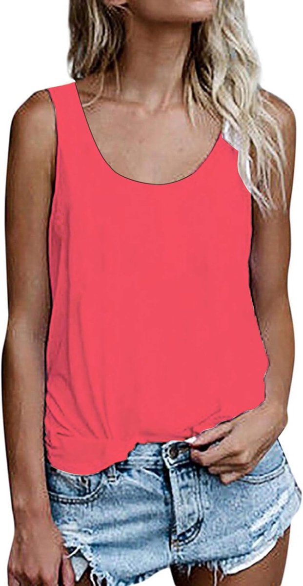 Mouwloze zomertop voor dames, losse pasvorm, tanktop