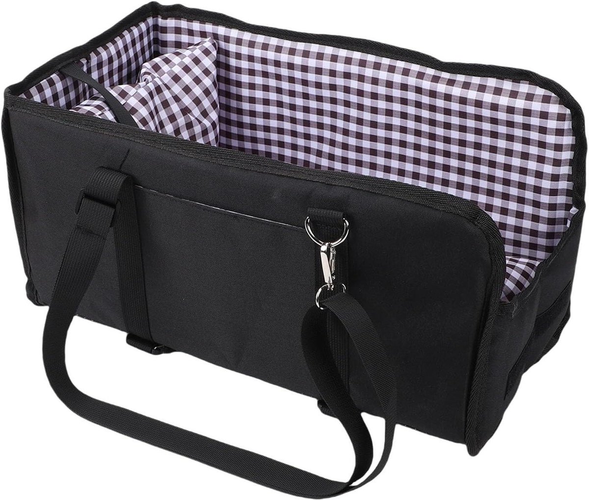 Hondenautostoel - Reisstoel Huisdier - Veilig Reizen Auto - Voorkomt Glijden - 42 x 22 x 22 cm - Zwart