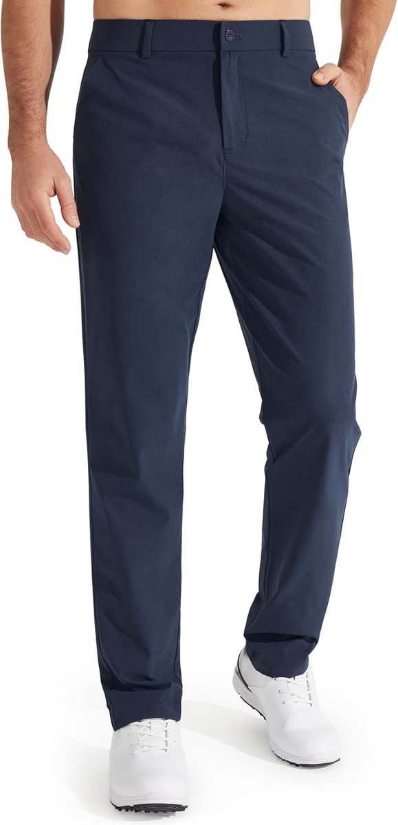 Golfbroek voor heren, stretch, werkjurk, broek, 76/81/86 cm, sneldrogend, lichtgewicht, casual, comfortabele broek met zakken