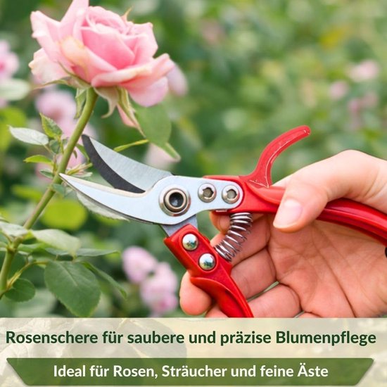 Rozenschaar Snoeischaar - Tuinschaar Takken - Planten Verzorgen - Ergonomisch Handvat - 6 Inch - Rose — afbeelding 3