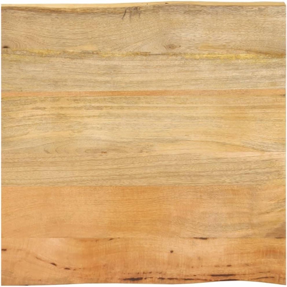 Massief Houten Tafelblad - Werkblad Bord - Doe-het-zelf Project - Natuurlijke Houtnerf - 80x80 cm - Mangohout