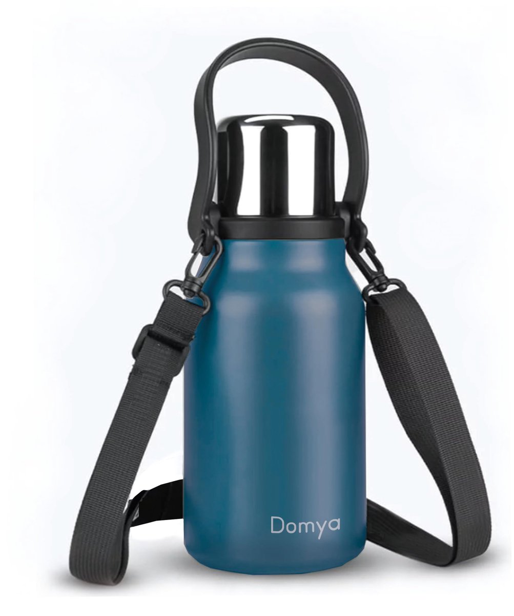 SnelShoppen - Thermosfles roestvrij staal 1L, lekvrij, BPA-vrij, houdt dranken 24 uur warm of koud, ideaal voor kantoor, wandelen, reizen, donkerblauw