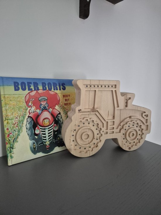 Tractor nachtlamp - Kinderkamer - Babykamer - LED-Verlichting - Hout - Handgemaakt - Lamp - Trekker - Lichtenhout.nl van Lichtenhout.nl — afbeelding 5