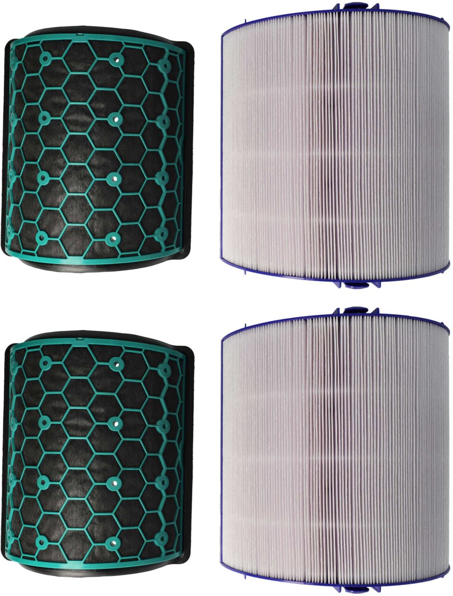 vhbw 2-delige filterset compatibel met Dyson Hot + Cool Autoreact HP7A luchtreiniger - HEPA-filter, actief koolstoffilter