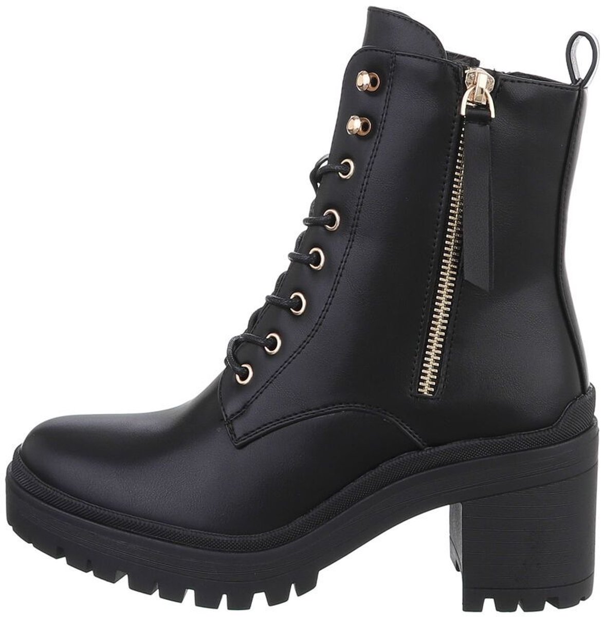 Veterboots - rits en veters - dames Mt:39