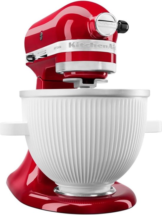 IJs Maker Opzetstuk - IJsmachine Accessoire - Zelf IJs Maken - Snelle Churn Tijd - 1.9 Liter Capaciteit - Wit — afbeelding 4