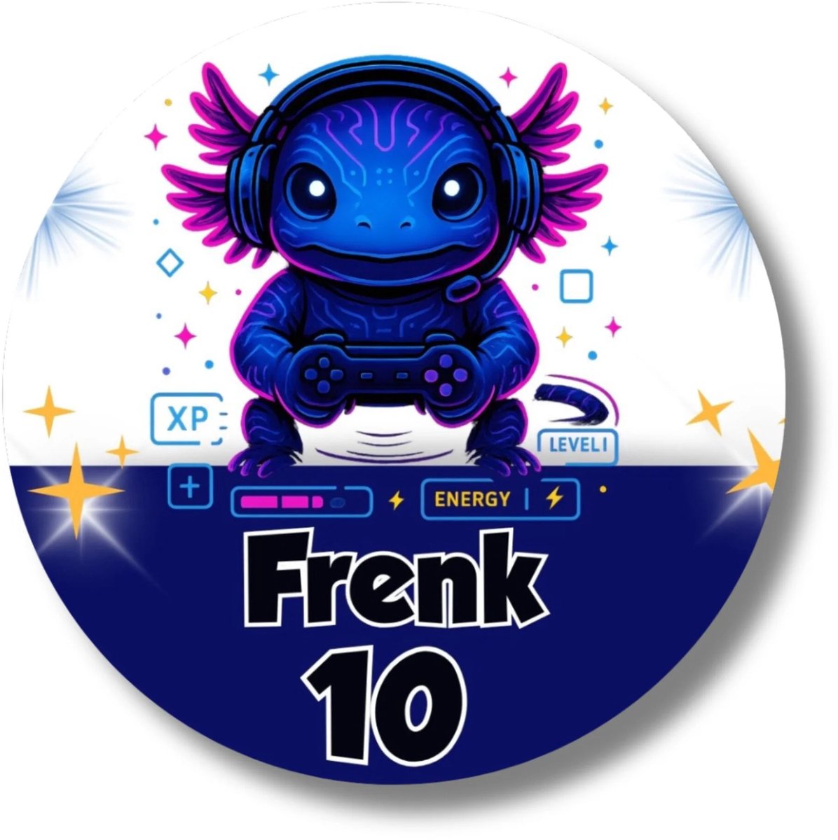 Gaming Axolotl Traktatiestickers | Naam en Leeftijd | 20 Stickers | Gamer Verjaardag | Memories Are Timeless