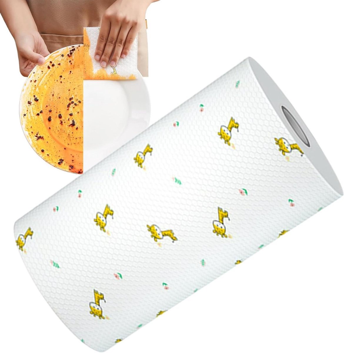 Keukenpapieren handdoeken - Keukenrol vliesstof - Keuken schoonmaken - Zeer absorberend - 200 stuks - Meerkleurig