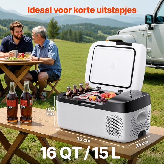 Mini koelbox 15L - uJOY - Snelle compressor koeling - Stil in gebruik (±45 dB) - USB-poort - Touchscreen en app-bediening van MINI — afbeelding 2