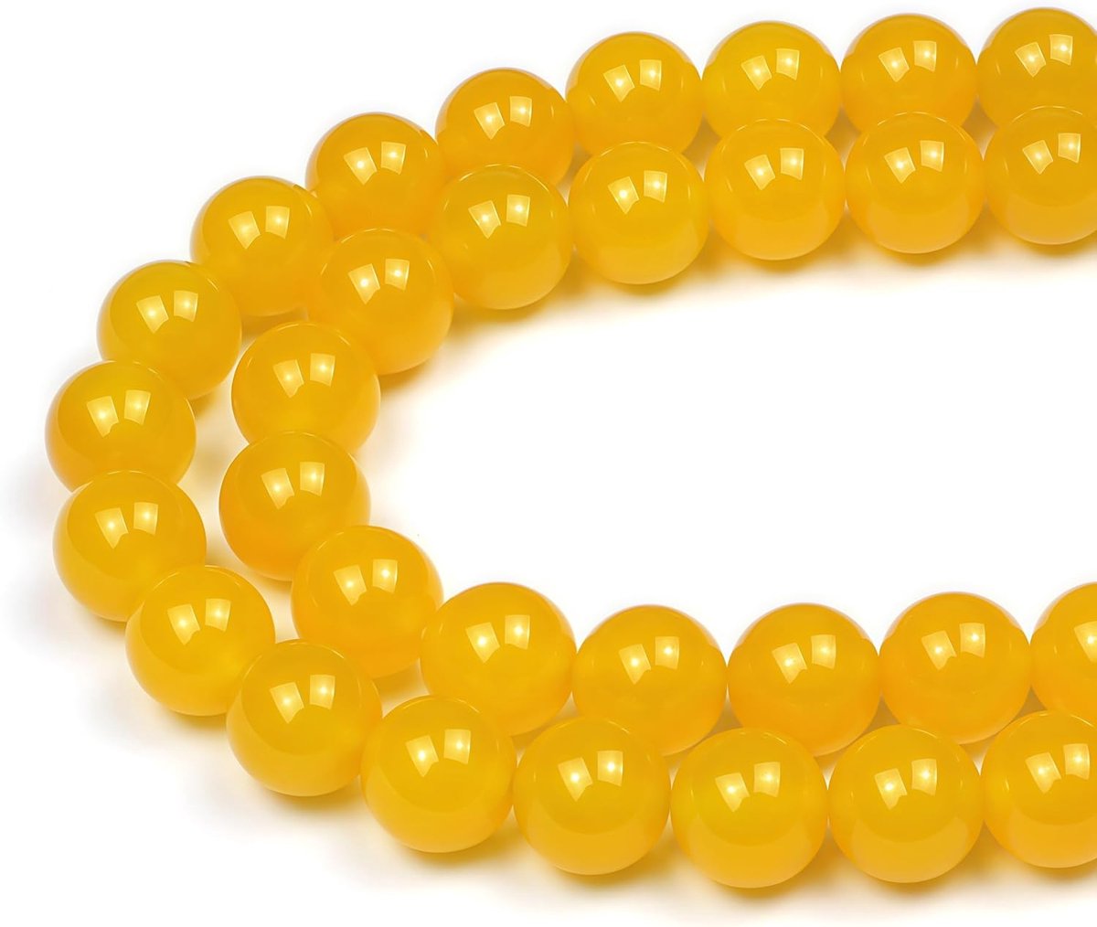 Kralen Gele Agaat Ronde Losse Natuurlijke Halfedelsteen Kralen Voor het Maken van Sieraden Armbanden Kettingen