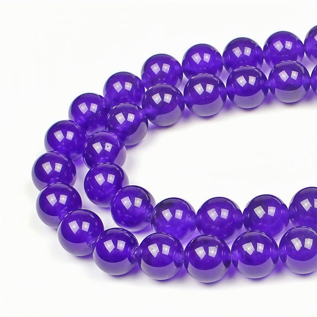Kralen Paars Jade Ronde Losse Natuurlijke Halfedelsteen Kralen Voor het Maken van Sieraden Armbanden Kettingen
