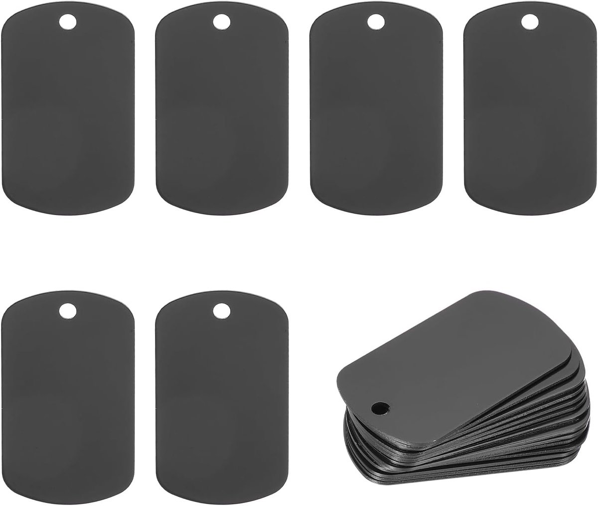 Metalen stempelen Blanks Tags 2 inch, 30 stuks geanodiseerd aluminium blanco hondenlabels rechthoek lasergravure blanks ID-naamplaatje met gat voor huisdier ambachtelijke doe-het-zelf