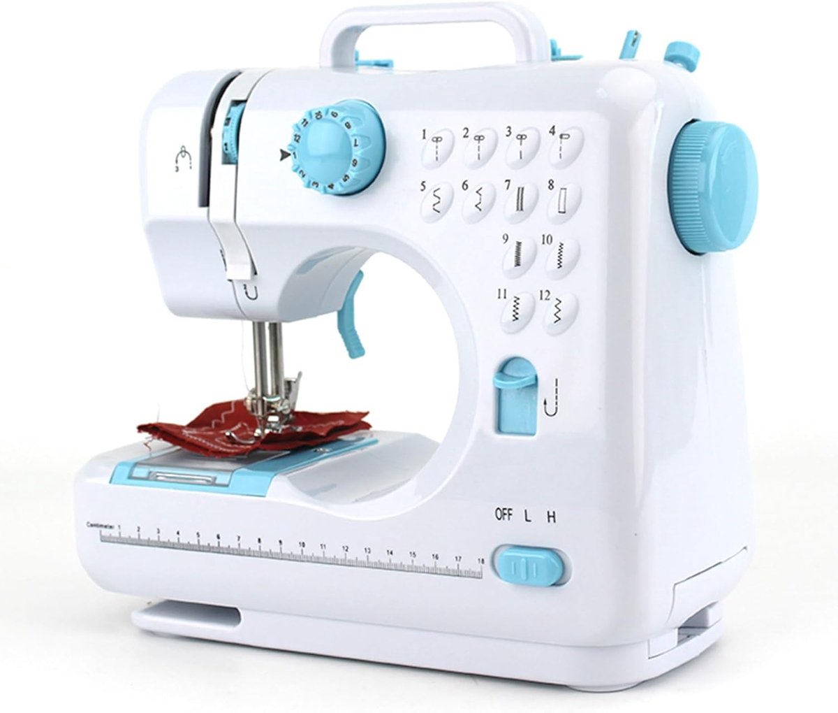 SnelShoppen - Draagbare Mini Naai Machine met 12 Steken en Voetpedaal - Elektrische Huishoudelijke Naai Machine voor Beginners en Kinderen, Ideaal voo