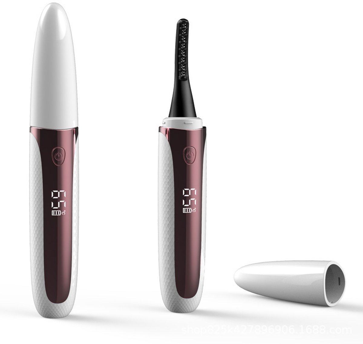 Verwarmde wimperkruller - usb oplaadbaar 10 seconden snel opwarmen 24 uur lang houdbaar vier warmtestanden led scherm onmisbaar make-up hulpmiddel voor mooie wimpers