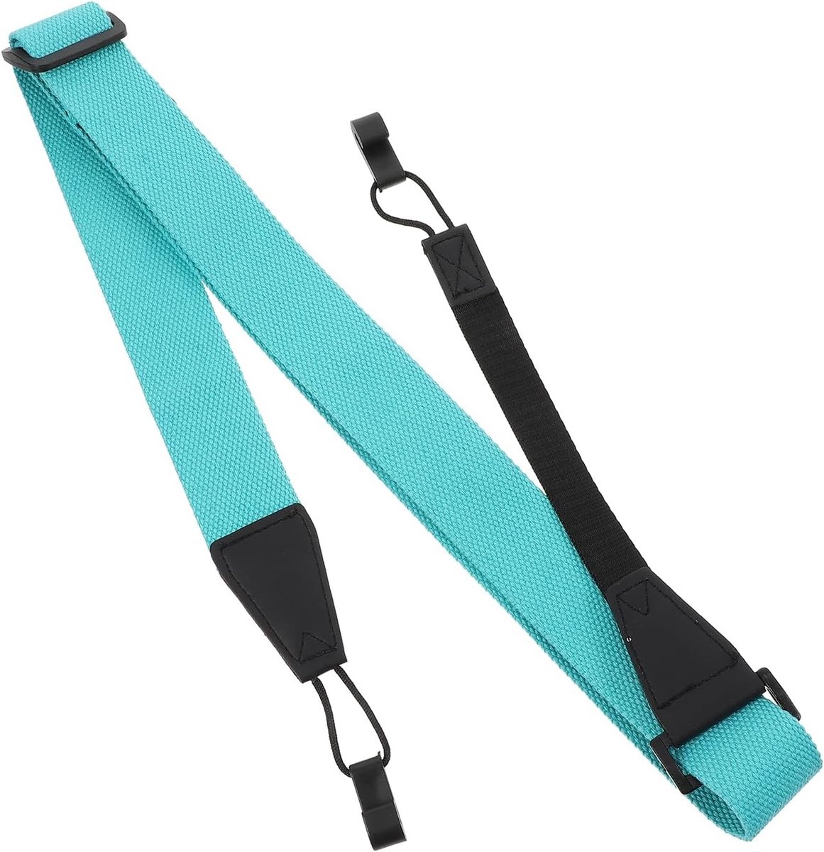 Verstelbare Ukulele Draagriem zonder Boren, Antislip Nylon Schouderriem voor Soprano, Concert en Tenor, Geschikt voor Kinderen en Volwassenen, Blauw, 3.8 x 147 cm