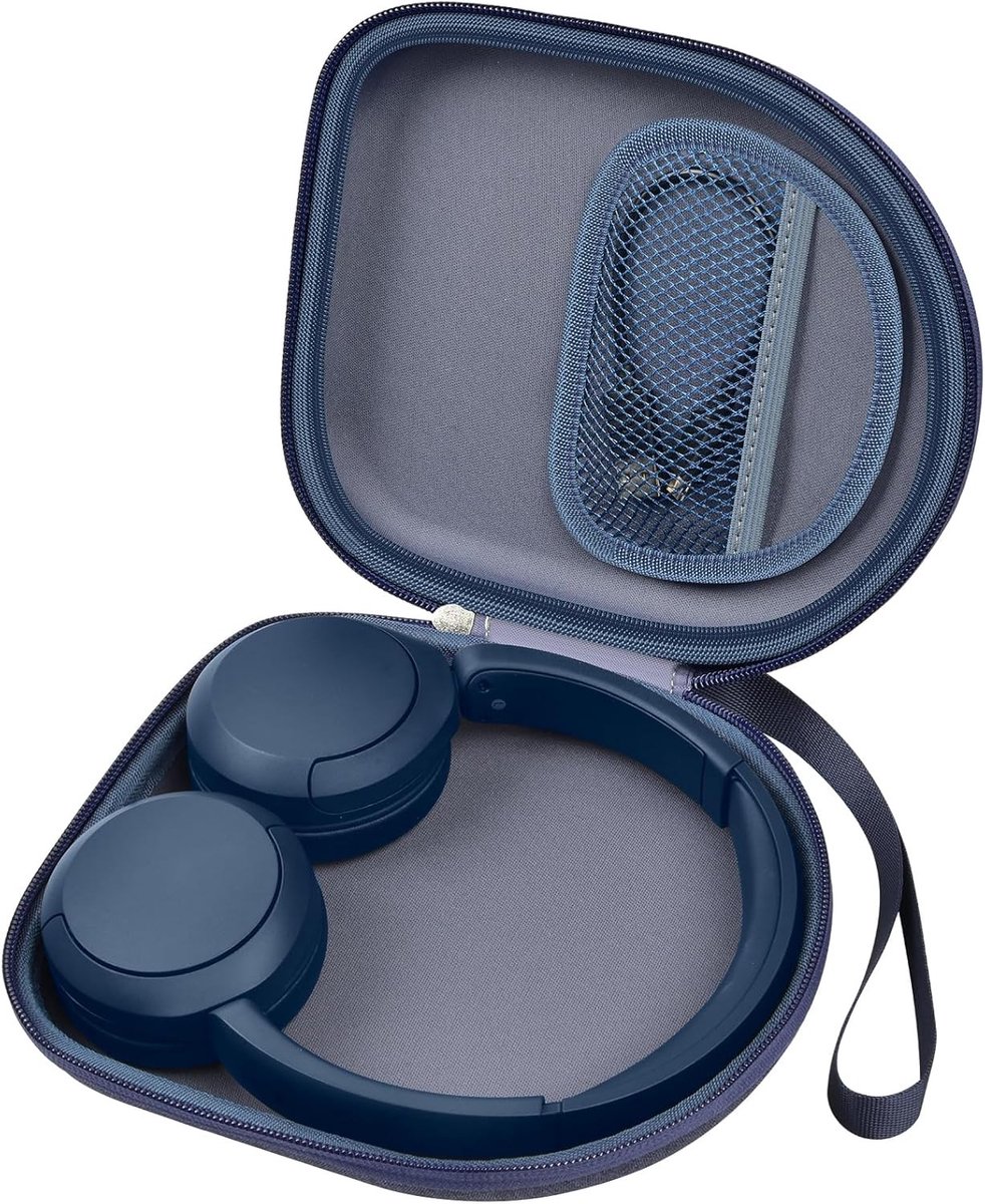 Duurzame Beschermhoes voor Draadloze Bluetooth Hoofdtelefoons, Geschikt voor WH-CH520, Blauw, Schokbestendig en Lichtgewicht