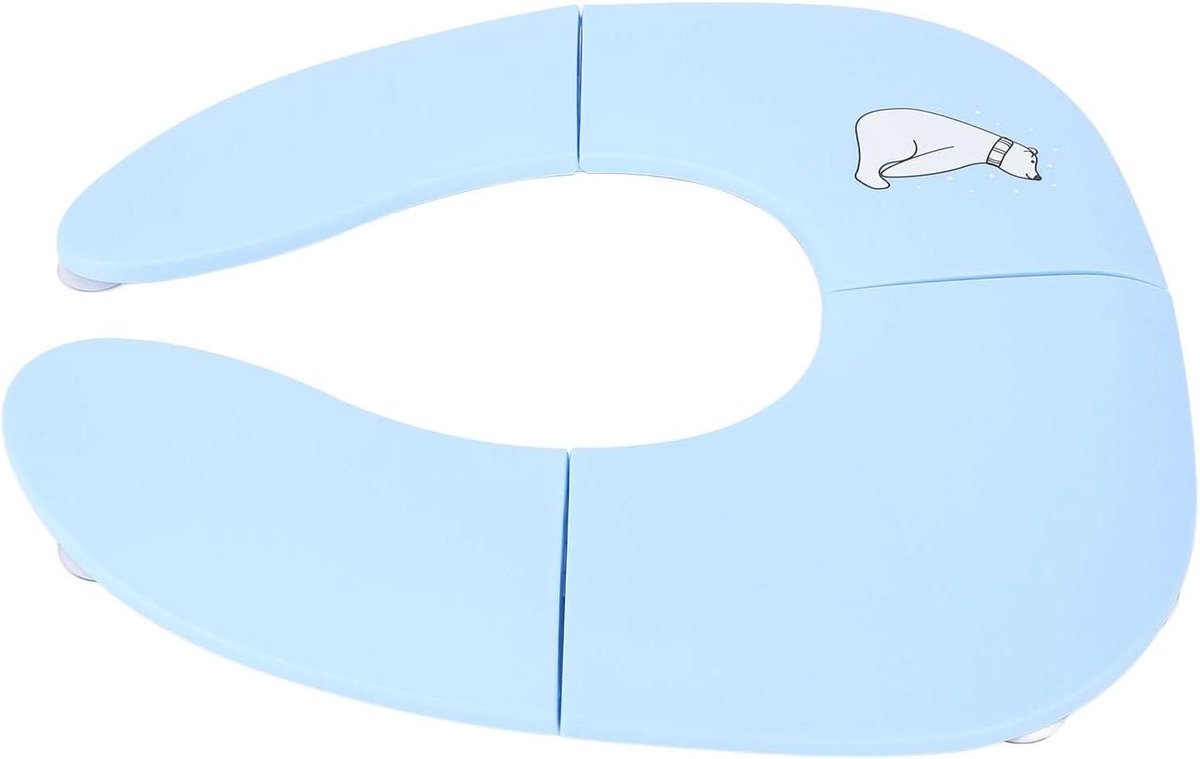 Opvouwbaar Reispotje - Draagbaar Toiletje - Zindelijkheidstraining Onderweg - Antislip Zuignappen - 35 x 29 cm - Blauw