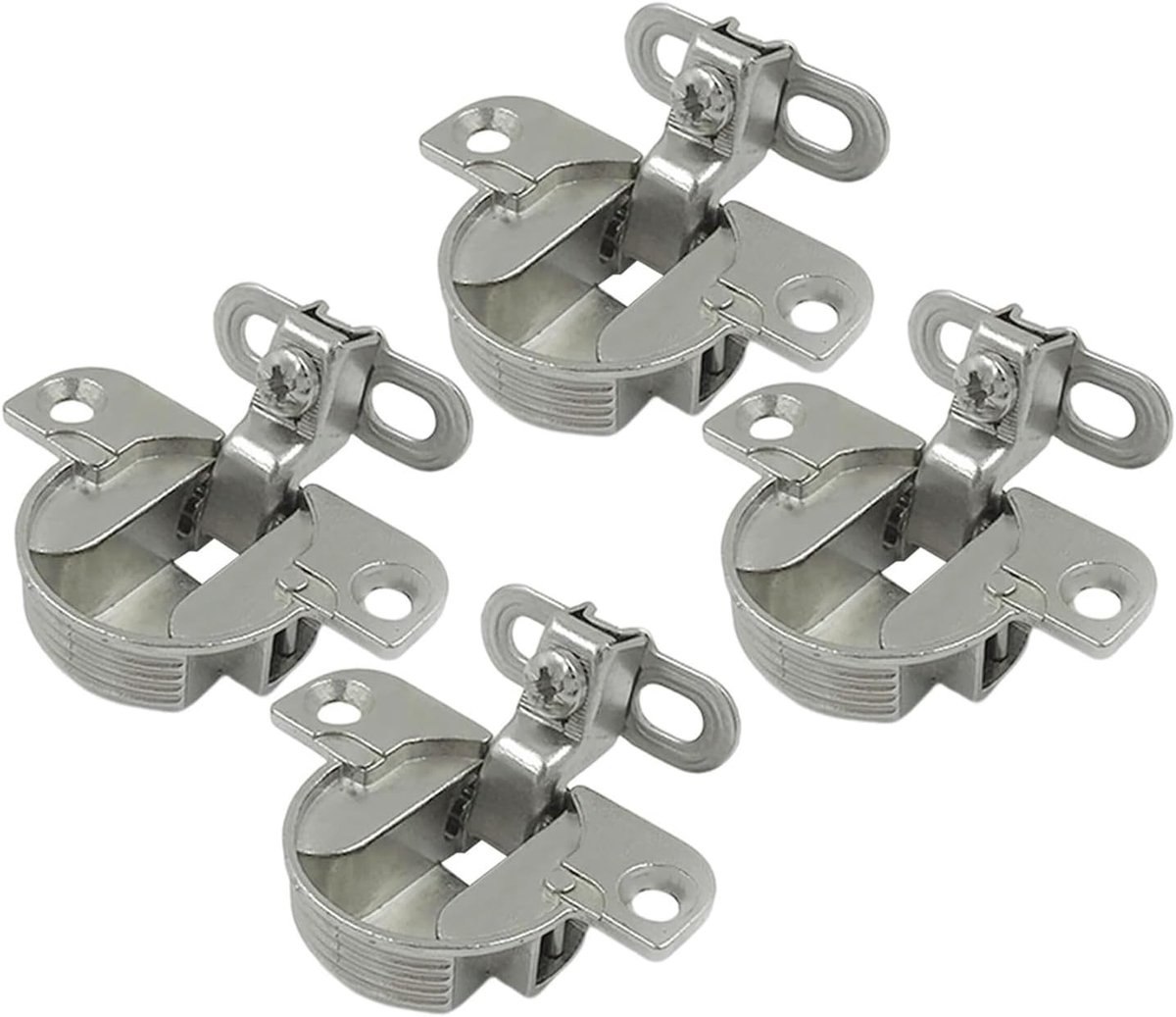 97 Graden Verborgen Compact Frame Scharnieren voor Meubilair Kast Garderobe Kastdeur Gegoten Zink Vernikkeld Set van 4 Stuks