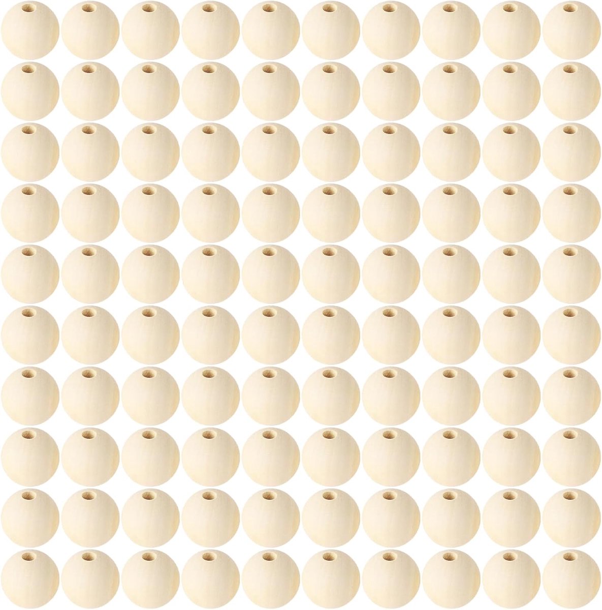 Kralen, houten kralen, 14 mm (100,14 mm) | Houten bal, grote houten kralen, natuurlijke houten kralen, voor knutseldecoraties, armbanden, doe-het-zelf