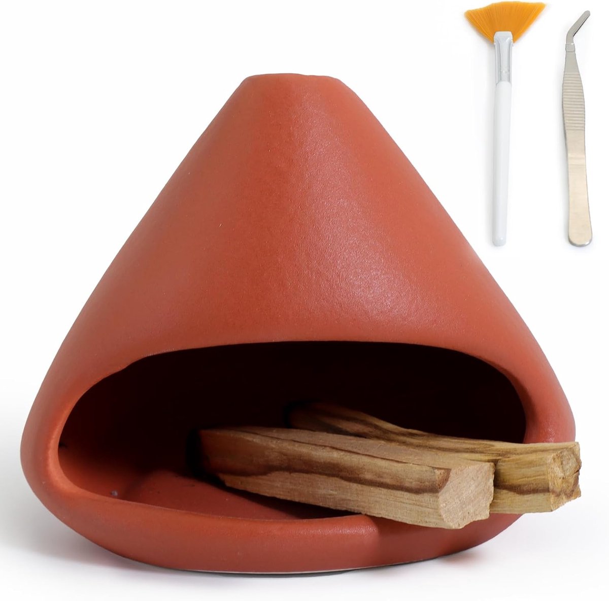 Sculptuur Palo Santo Houder - Keramische Wierookbrander voor Houten Stokken, Salie, Kegel Wierook Energie Zuiverende Smudge Bowl Schotel Handgemaakt Cadeau voor Meditatie en Aromat