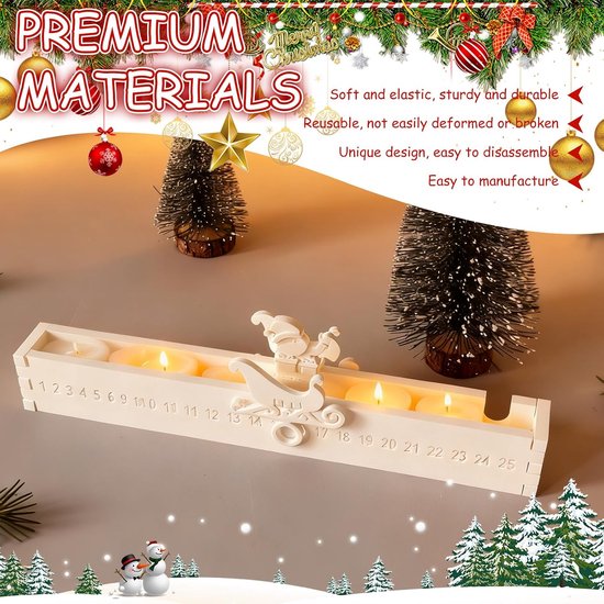 Siliconenvorm voor Adventskalender Kerstmis, siliconenvorm voor Adventskrans 1-25, siliconen gietvormen voor Adventskrans, gietvormen voor Adventskalender, gips voor gieten Advent gipsvormen tellen af — afbeelding 4