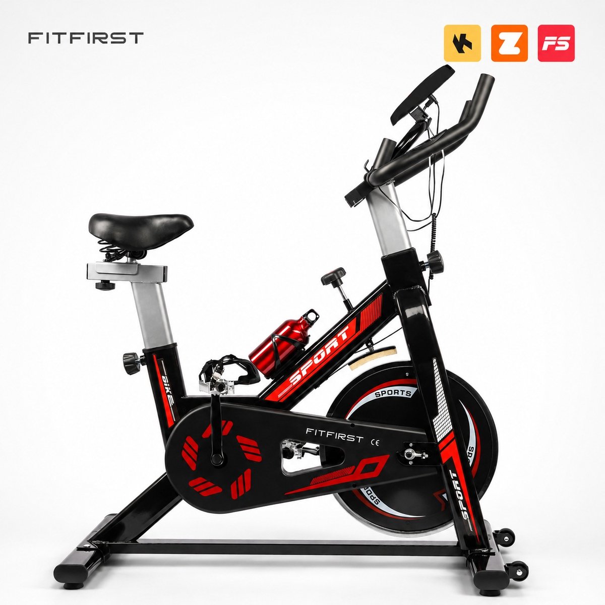 Bol.com FitFirst® Rider 3 Hometrainer | Met Trainings Apps | FitShow, Kinomap en Zwift | Ingebouwde hartslagmeter | Display met ... aanbieding