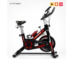 FitFirst® Rider 3 Hometrainer | Met Trainings Apps | FitShow, Kinomap en Zwift | Ingebouwde hartslagmeter | Display met info | Met Bidon | Max 150KG gebruikersgewicht en tot 1.90m | Spinning Fiets | Fitness Fiets