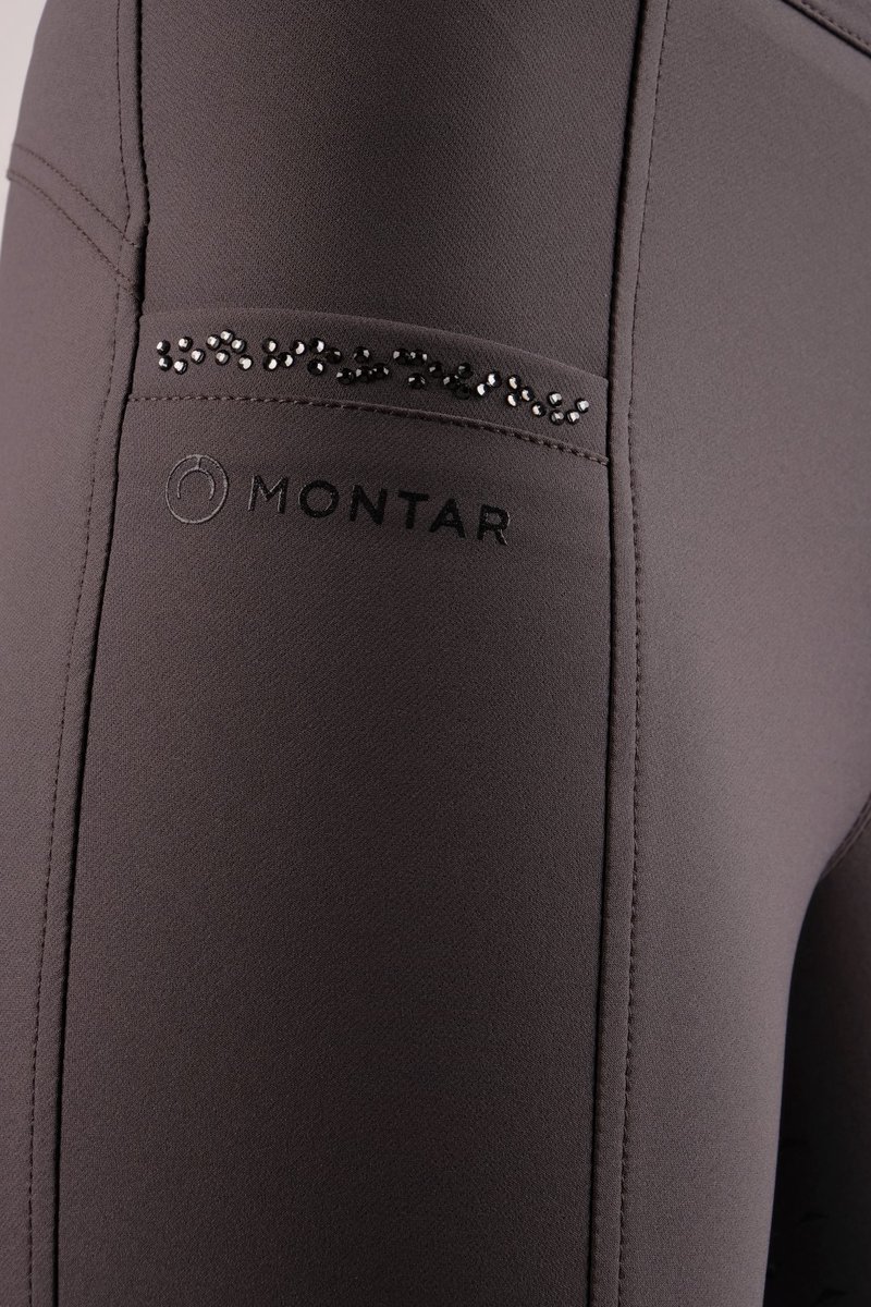 Montar Junior crystal rijbroek-Grey-140