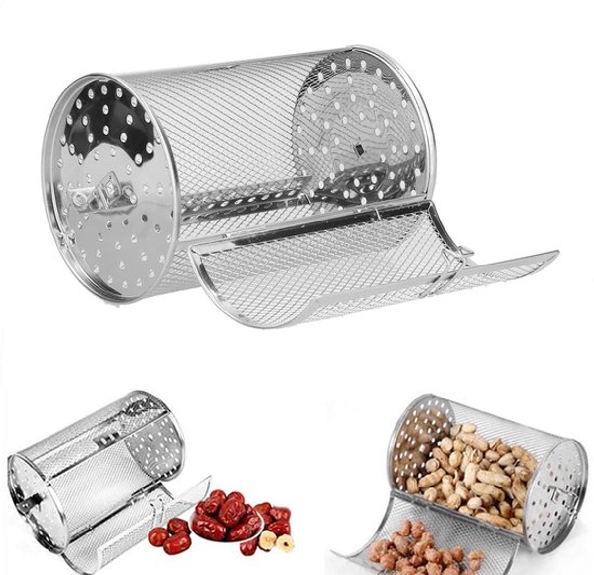 Store_9 Air Fryer Mand Draaibare Frituurmand Roestvrij Staal