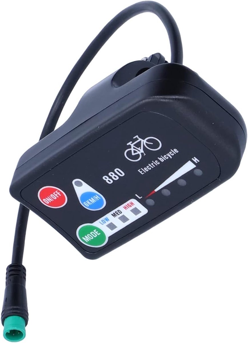 SnelShoppen - Voor KT-LED880 Display, 36V 48V Intelligent Bedieningspaneel Elektrische Fiets Kleurenscherm voor DIY Fiets Controller en Accessoires