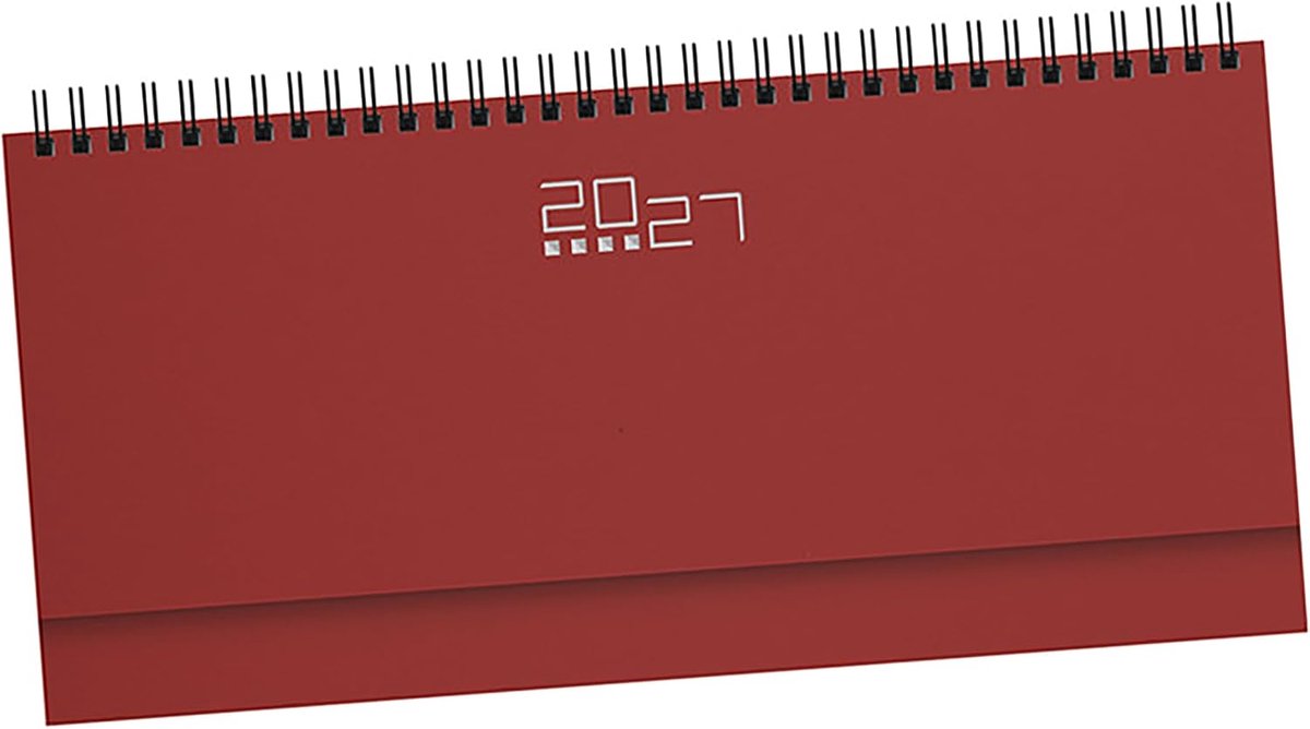 SnelShoppen - Weekly Planner 2024 Bureau Planner voor Thuis en Kantoor - Vast Kaft - Burgondisch Rood - Spiral Binding - 128 Pagina's - Multitalig
