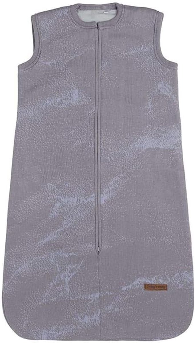 SnelShoppen - Baby Slaapzak Marble Cool Grey/Lilac, Veilig en Warm, Ademend Materiaal, Geschikt voor Baby's, Ideaal voor Nachtelijke Slapen