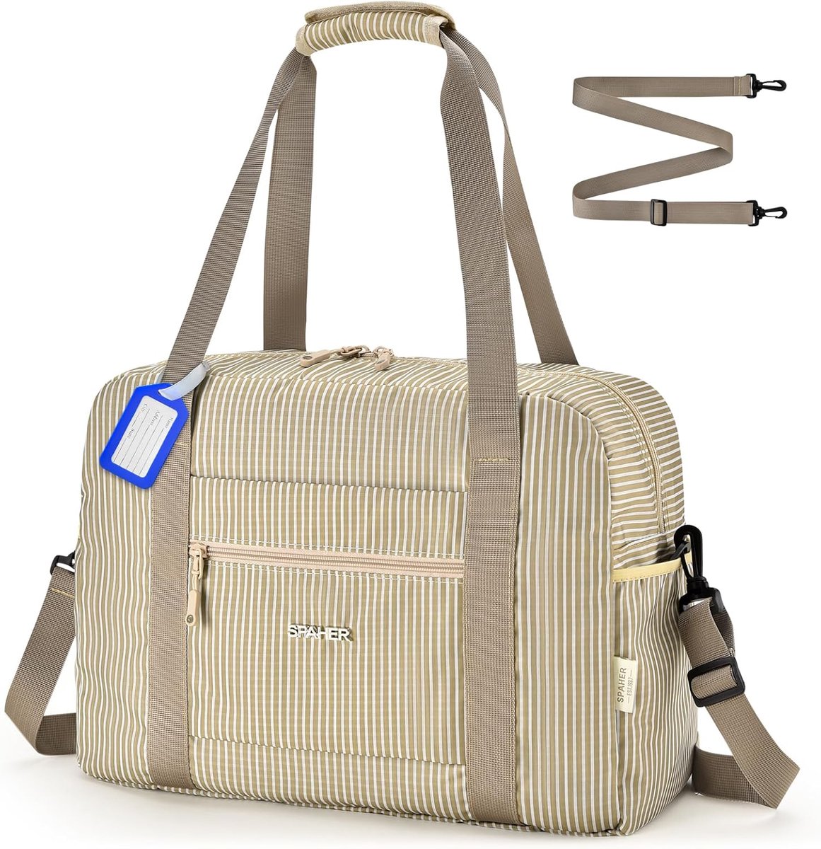 SnelShoppen - Travel Bag Handbagage 40x30x15cm - Vouwbare Weekender Bag - Lichtgewicht Sporttas voor Dames en Heren - Ideaal voor KLM, British Airways