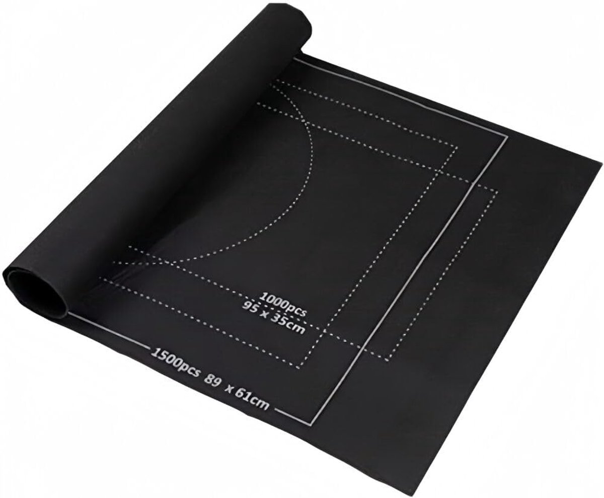 SnelShoppen - Puzzle Mat - Vilt Roll-Up Mat voor Puzzels tot 1500 Stukken, Geschikt voor Volwassenen en Kinderen, Zwart, Ideaal voor Thuis en Reizen