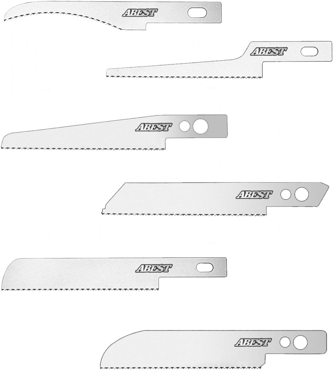 SnelShoppen - Mini Handzaag Bladen voor Modelbouw - 12 Stuks - RVS, Verschillende Stijlen, Vervangingsbladen voor Handgereedschap - Perfect voor Hobby