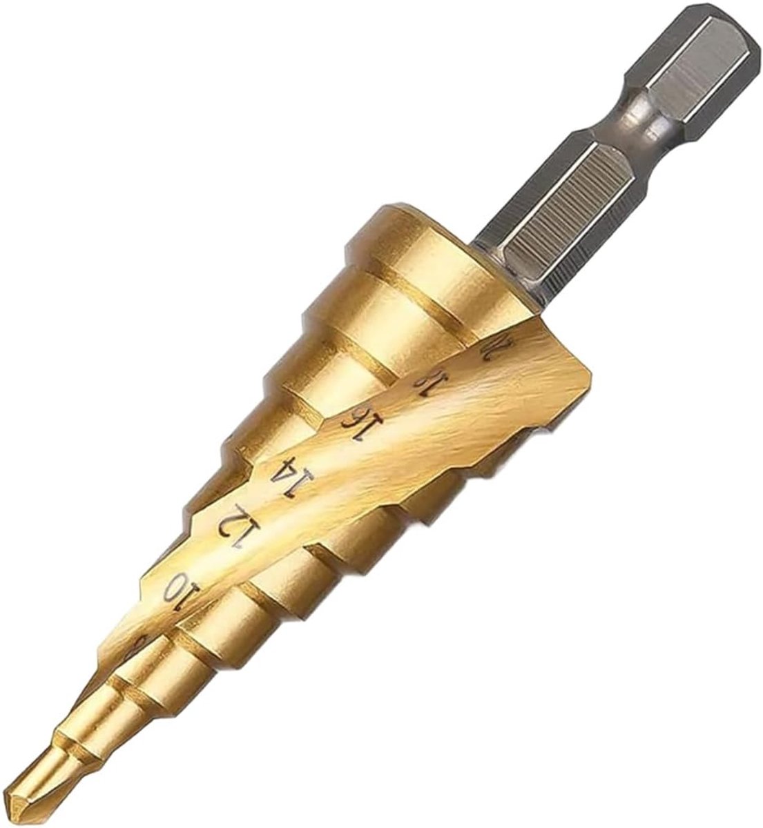 SnelShoppen - High Speed Steel 4-20 mm Metaal Cutter Conische Boor HSS Trapboor met Spiraalshank voor Metalen, Staal, Messing, Hout, Kunststof en Ijze