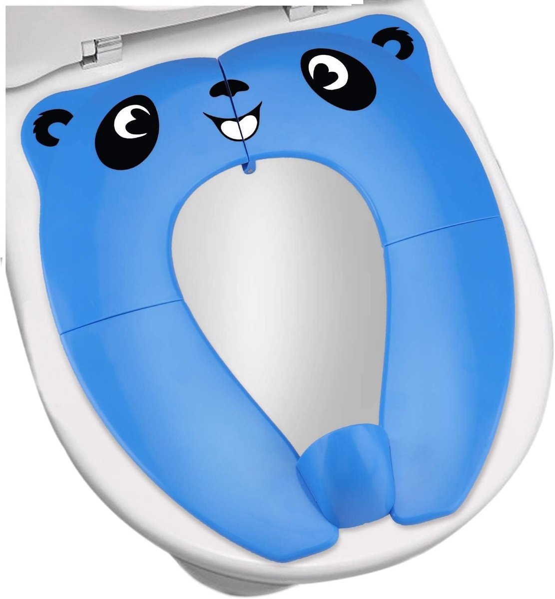 SnelShoppen - Opvouwbare Toiletbril voor Kinderen, Splashproof, Draagbaar, Herbruikbaar, 8 Antislip Pads, Inclusief Draagtas voor Training, Reizen, Ca