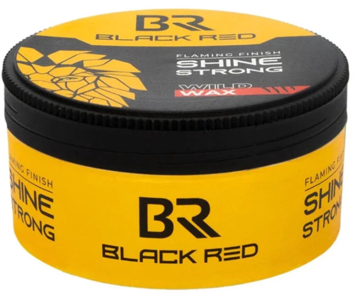 Black & Red Flaming Finish Shine strong Wild Hair Wax 150ml