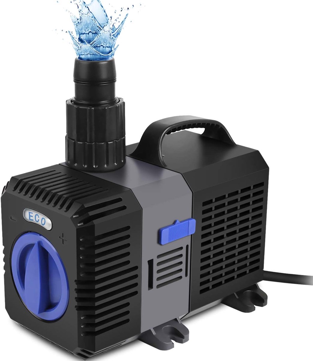 SnelShoppen - Super ECO Vijverpomp Filterpomp Energiezuinige Waterpomp voor Koi Vijver en Beekstroom (3000-12000L/H, 5200L/H, 40W)