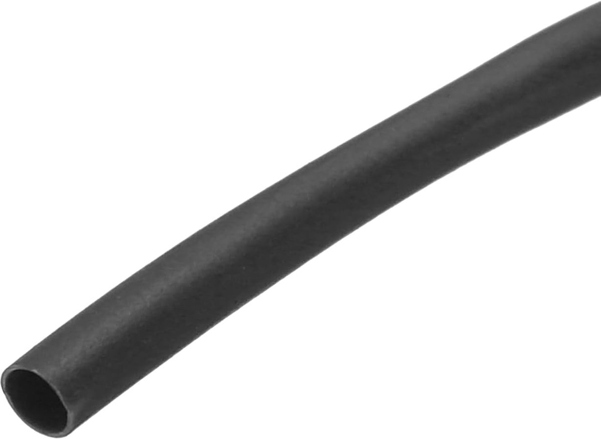 SnelShoppen - Heat Shrink Tubing 2:1 - 1mm Diameter x 15m Lengte - Zwarte Isolatie Buizen voor Kabelisolatie, Reparaties en Kabelbundeling