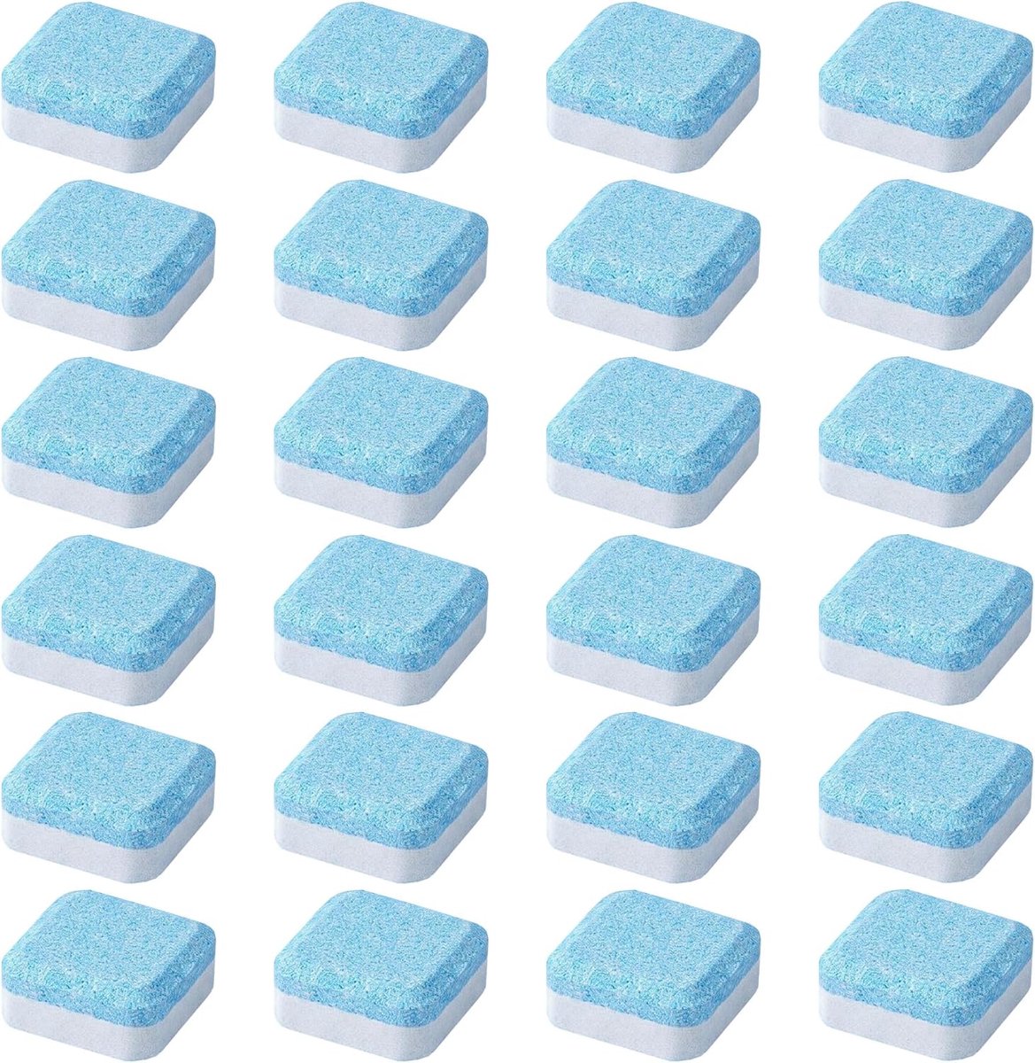 SnelShoppen - 24 Stuks Wasmachine Reiniger Tabs, Effectieve Ontkalker voor Kalkverwijdering en Geurverdrijving, Universeel Geschikt voor Top- en Front