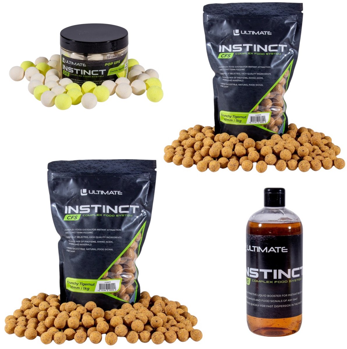 Ultimate Instinct CFS Crunchy Tigernut Baits Pack - Karper Set