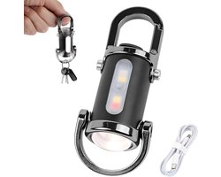 SnelShoppen - Super Bright Mini Keychain Light 1200 Lumens, Waterdichte Oplaadbare USB-C Mini LED Zaklamp voor Camping, Reizen, Auto, Thuis en Buitenw