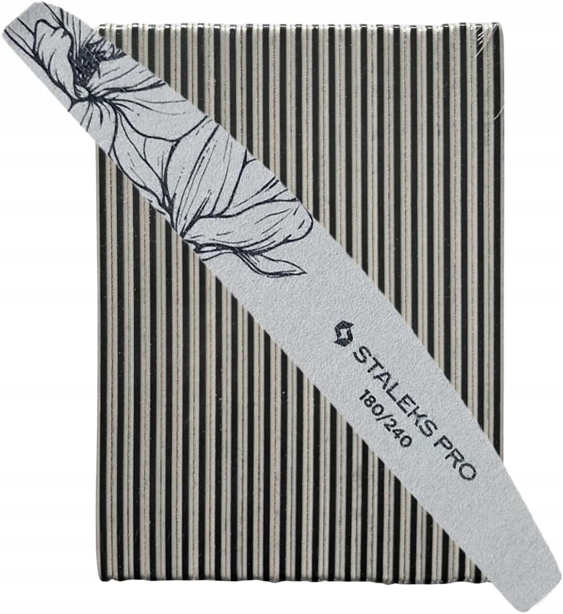 SnelShoppen - Professionele Nagelvijl Set - STALEKS PRO Expert 40 Crescent Mineral Nagelvijl (180/240 Grit, 25 Stuks) - Dubbelzijdige Vijl voor Natuur